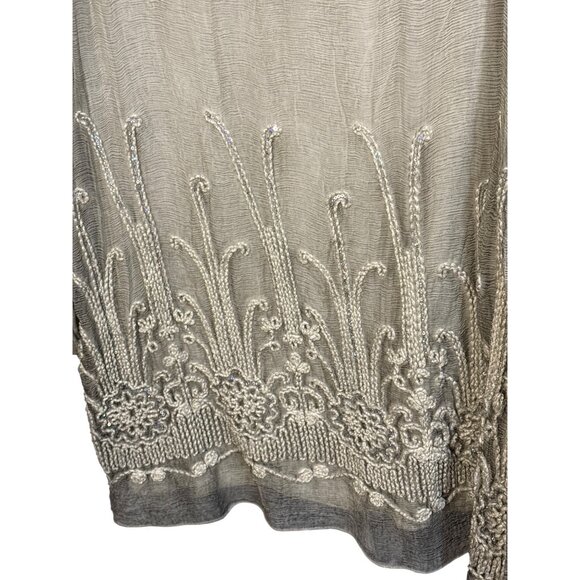 Soft Surroundings XL Silk Embroidered Cowl Neck Tunic Lagenlook - Picture 3 of 7